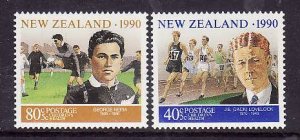 New Zealand-Sc#B137-8-unused NH Semi-Postal-Sports-Athletes-1990-