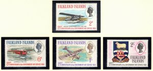 FALKLAND ISLANDS 1969 Air Service; Scott 180-83, SG 246-49; MNH