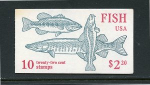 SCOTT  BK154  (2209a)  FISH  22¢  BOOKLET OF 10  MNH