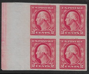 US 1912 Sc. #409 Left Margin Block VF NH