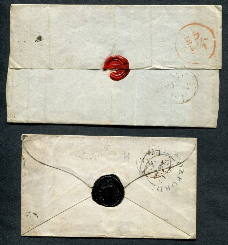 Great Britain #3 Used on Cover, Lot of 2