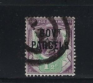 GREAT BRITAIN SCOTT #O31 1887-92 GOVERNMENT PARCEL.1 1/2 (VIOLET/GREEN) - USED