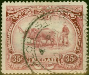 Kedah 1926 35c Purple SG59 Used Fine