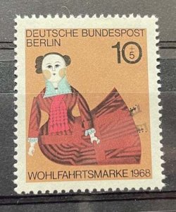 (3595) BERLIN 1968 : Sc# 9NB57 19TH CENTURY DOLL IN SITTING POSITION - MNH VF