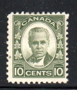 Canada Sc 190 1931 10c dark green Cartier  stamp mint