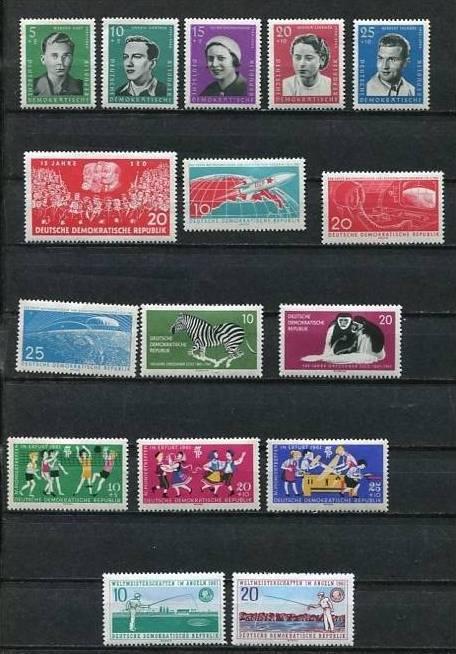 Germany  1961 Mi 808-2 821-9 841-2 MH Complete Sets