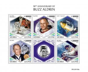 SIERRA LEONE - 2020 - Buzz Aldrin - Perf 5v Sheet- Mint Never Hinged