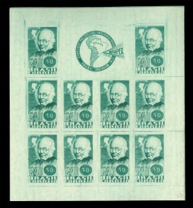 BRAZIL 1938  Rowland Hill  BLOCK S/S   Scott # 465 mint MNH