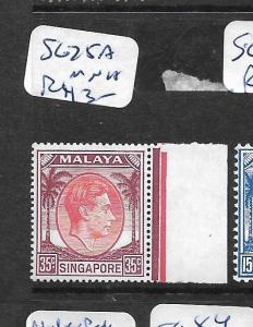 MALAYA SINGAPORE (P1201B) KGVI 35C  SG 25A  MNH