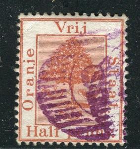 ORANGE FREE STATE;  1883 classic QV issue fine used 1/2d. value