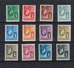 British Virgin Islands: 1943, King George VI Definitive, Ordinary Paper, MNH