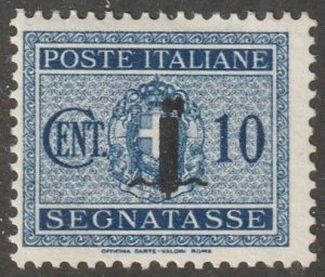 Italy, Stamp, Scott#J8,  mint, hinged,  Postage Due,  I.S.R.