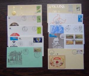 South Africa 1975 1976 FDC x 10 Sports Painter Baines Smuts Postal Satellite   