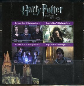 MADAGASCAR  2020 HARRY POTTER SET OF TWO SHEETS  OF FOUR MINT NH