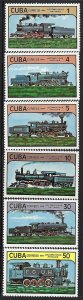 Cuba 2708-13 MNH LOCOMOTIVES R11-140