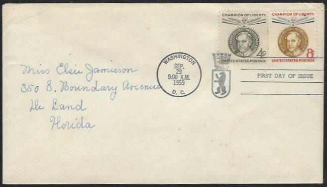 USA #1136-1137 First Day Cover Uncacheted