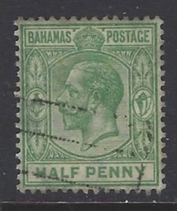 Bahamas, Scott #49; 1/2p King George V, Wmk 3, Used