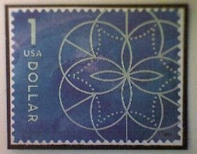 United States, Scott #5853, used(o), 2024, Floral Geometry, $1, blue
