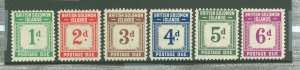 Solomon Islands (British Solomon Islands) #J1-J6v Unused