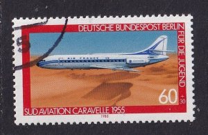 Germany  Berlin #9NB166 cancelled  1980 aviation 60pf  Caravelle