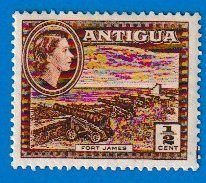 ANTIGUA SCOTT#107 1956 1/2c FORT JAMES - MH