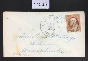 MOMEN: US STAMPS  POSTAL COVER USED LOT #11565