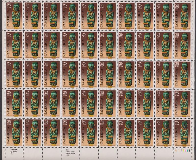 US #2426   Pre-Columbian Art   Full sheet of 50  MNH