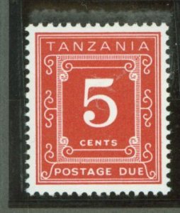 Tanzania #J1c Mint (NH) Single