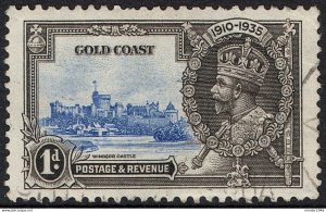 GOLD COAST 1935 KGV 1d Ultramarine & Grey-Black SG113 Used