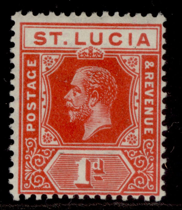 ST. LUCIA GV SG79a, 1d scarlet, LH MINT. 