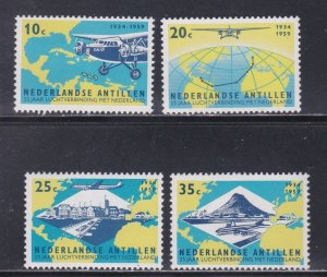 Netherlands Antilles # 265-268, Net - Curaco Air Service, Mint Hinged, 1/3 Cat.