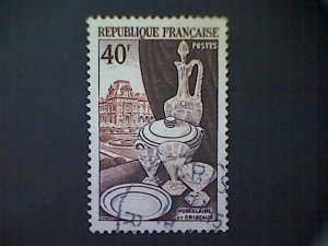 France, Scott #713, used (o), 1954, French Products: Porcelain and Crystal, 40fr