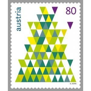 Austria 2015 Stylized Christmas Tree, Scott Nos. 2589 MNH