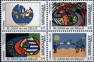 5136 MNH URUGUAY 2000 EL 2000 EN UN SELLO