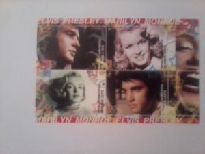 TIMOR SHEET USED ELVIS PRESLEY MARILYN MONROE