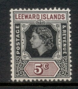 Leeward is 1954 QEII Portrait 5c MLH