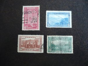 Stamps - Canada - Scott# 241-244 - Used Part Set of 4 Stamps