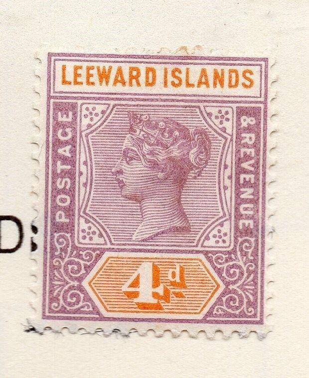 Leeward Islands 1890 Early Issue Fine Mint Hinged 4d. 261161