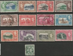 Trinidad & Tobago,  #50-60 Used  From 1938-41   short set