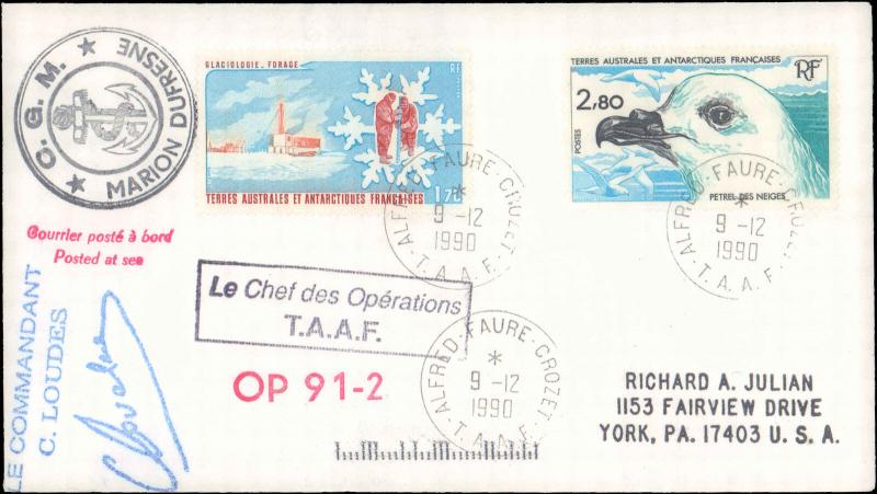 French Southern & Antarctic Territory #218, Antarctic Cachet and/or Cancel