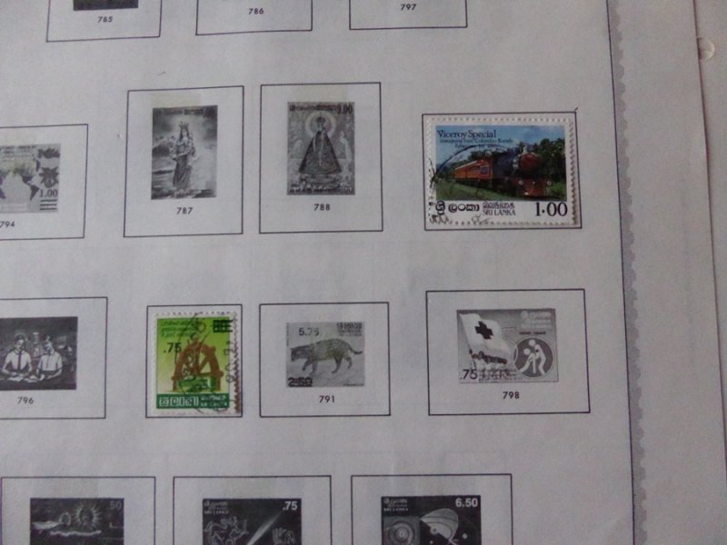 Sri Lanka 1973-1989 Stamp Collection on Album Pages