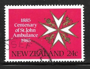 New Zealand 815: 24c St John Ambulance, used, VF