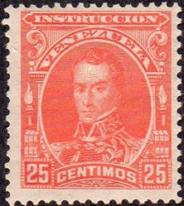 Venezuela AR29 - Mint-H - 25c Simon Bolivar (1904)