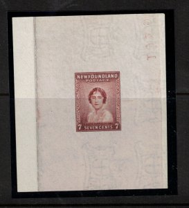 Newfoundland #208DP Extra Fine Large Die Proof In Red Brown On White Wove