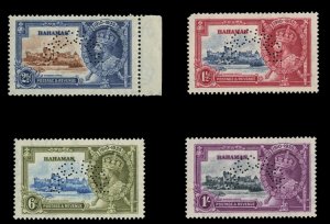 Bahamas #92-95S (SG 141-144s) Cat£140, 1935 Silver Jubilee, set of four, per...