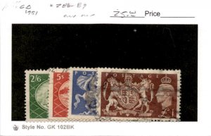 Great Britain, Postage Stamp, #286-289 Used, 1950 King George (AH)