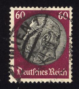 Germany Sc# 412 60pf Pres von Hindenburg cancelled