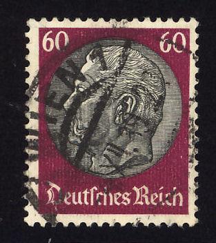 Germany Sc# 412 60pf Pres von Hindenburg cancelled