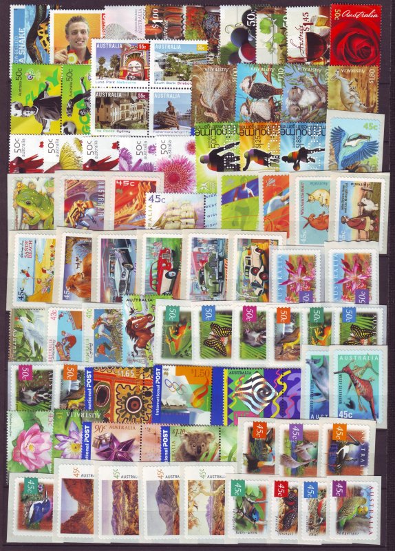 Z733 JLstamps australia mnh all different and sound many self adhesives#