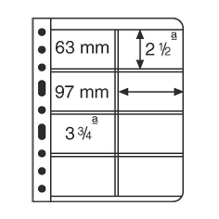 25 LIGHTHOUSE VARIO 4 POCKET VERTICAL - CLEAR STOCK SHEETS - 5 PACKS OF 5  4VC 